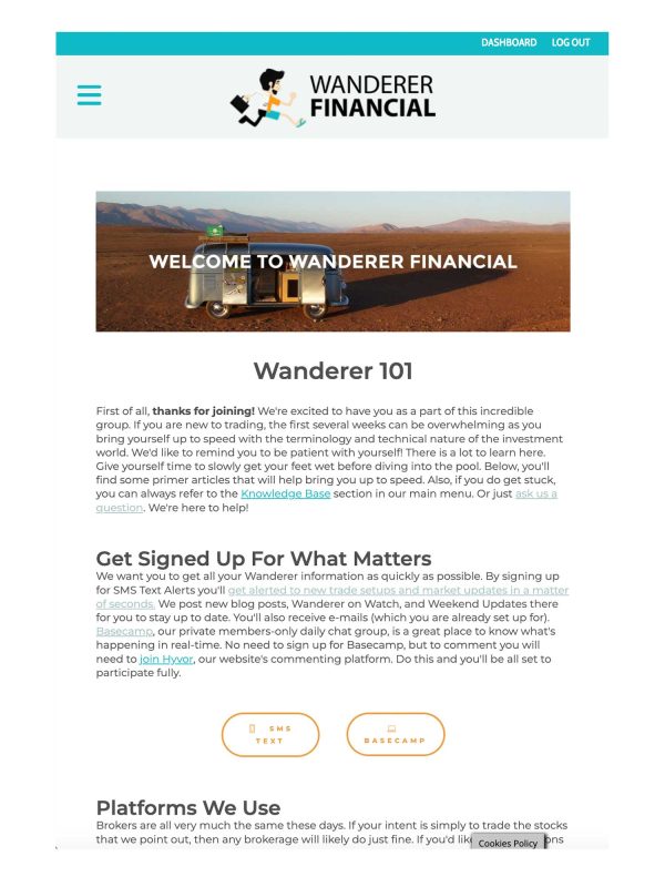 Wanderer 101 - Welcome to Wanderer