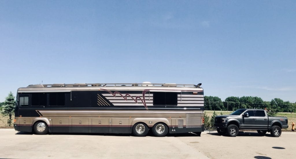 My Wanderlodge. Current market value approximately $75,000. Paid $50,000. Pulling a 2016 F-150 with a Salvage title that I paid half of the price of a new one.